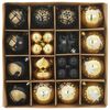 vidaXL Christmas Bauble Set 40 pcs Black and Gold Plastic