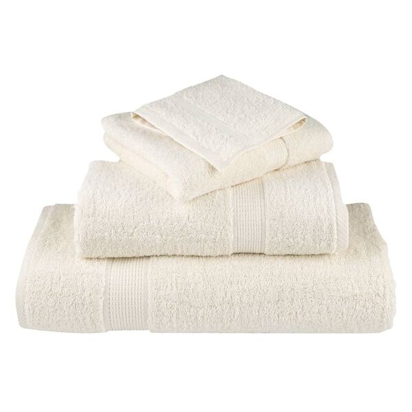 vidaXL 8 Piece Premium Towel Set SOLUND Cream 600 gsm