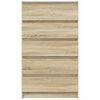 vidaXL Drawer Cabinet Sonoma Oak 60x36x103 cm Engineered Wood