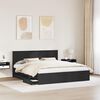 vidaXL Bed Frame with Drawer Black 180 x 200 cm Engineer Wood