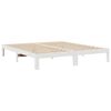 vidaXL Family Bed Frame No Mattress White 240x200 cm Solid Wood Pine