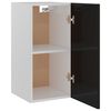 vidaXL Hanging Cabinet Lyon High Gloss Black 29.5x31x60 cm Engineered Wood