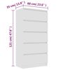 vidaXL Drawer Sideboard White 60x35x121 cm Engineered Wood