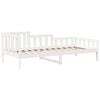 vidaXL Day Bed and Bench Set with Roof without Mattress White 80x200 cm