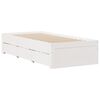 vidaXL Bed Frame without Mattress with Drawers White 90x200 cm Solid Wood Pine
