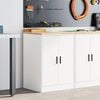 vidaXL Garage Storage Cabinet White 60x51x85 cm Solid Wood Pine