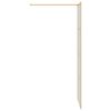 vidaXL Walk-in Shower Wall Gold 80 x 195 cm Tempered Glass