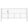 vidaXL Mesh Garden Gate Silver 350x125 cm Galvanised Steel