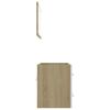 vidaXL 2 Piece Bathroom Furniture Set White and Sonoma Oak Engineered Wood