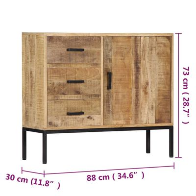 vidaXL Sideboard 88x30x73 cm Solid Wood Mango