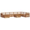vidaXL Outdoor Sofa Set 9 pcs Natural Solid Acacia Wood