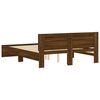 vidaXL Bed Frame without Mattress Brown Oak 150x200 cm King Size