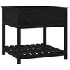 vidaXL Planter with Shelf Black 82.5x82.5x81 cm Solid Wood Pine
