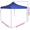 vidaXL Party Tent Folding Blue 291 x 291 x 315 cm Oxford Fabric