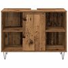 vidaXL Bathroom Furniture Set with Door 3 pcs Old Wood Engineered Wood