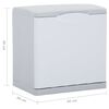 vidaXL Waste Separation Bin White 20 L 40x30x40 cm
