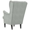 vidaXL Armchair Light Grey 92 x 71 x 91 cm Velvet