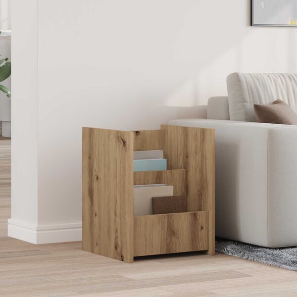 vidaXL Magazine Rack Artisan Oak 35 x 35 x 45 cm Engineered Wood