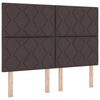 vidaXL Headboard with Headboard Dark Brown 144 cm Faux Leather