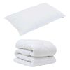 vidaXL Duvet with Pillow 2 pcs White Microfiber