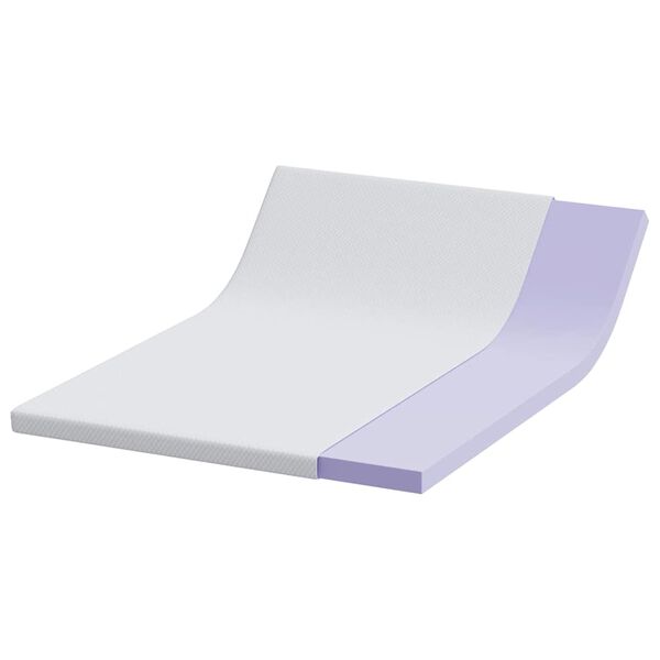 vidaXL Mattress Topper White 140 x 200 x 7 cm Jaquard Fabric