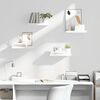 vidaXL Floating Wall Shelves 4 pcs High Gloss White 40x23x3.8 cm MDF