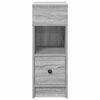 vidaXL Bedside Cabinet with Drawer Grey Sonoma 25x31x66 cm