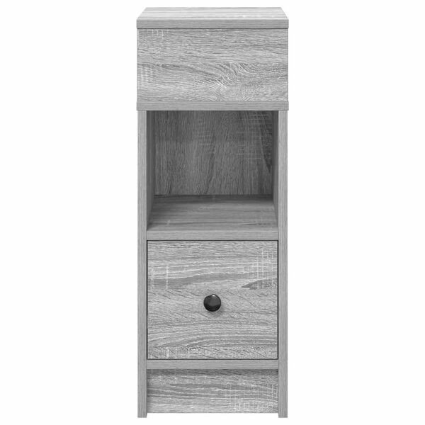 vidaXL Bedside Cabinet with Drawer Grey Sonoma 25x31x66 cm