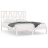 vidaXL Bed Frame without Mattress White Solid Wood 160x200 cm