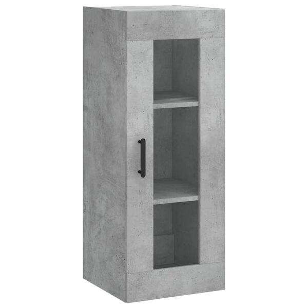 vidaXL Wall Mounted Cabinet Concrete Grey 34.5x34x90 cm