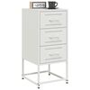 vidaXL Bedside Cabinet White 36x39x78 cm Steel