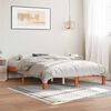 vidaXL Bed Frame without Mattress Wax Brown 140x190 cm Solid Wood Pine