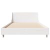 vidaXL Bed Frame without Mattress White 75x190 cm Small Single Solid Wood Pine