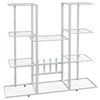vidaXL Flower Stand 94.5x25x89 cm White Iron