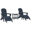vidaXL Garden Lounge Furniture 3 pcs Navy 38 x 38 x 46cm Plastic