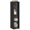 vidaXL Highboard with Glass Doors Black 35x37x142 cm