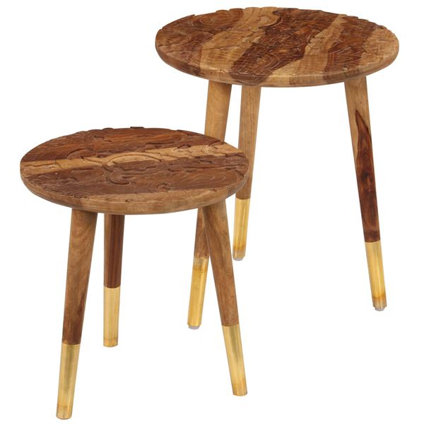 vidaXL Coffee Tables 2 pcs Solid Wood