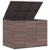 vidaXL Garden Cushion Box PE Rattan 145x100x103 cm Brown