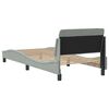 vidaXL Bed Frame "Dover" Light Grey 90x190 cm Single Velvet