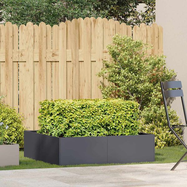 vidaXL Planter Anthracite 100x100x30 cm Steel