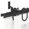 vidaXL Sliding Door Hardware Kit 183 cm Steel Black