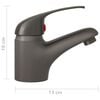 vidaXL Basin Mixer Tap Grey 13x10 cm