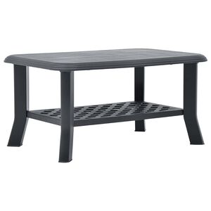 vidaXL Coffee Table | Anthracite | Plastic | 90x60x46 cm | Durable