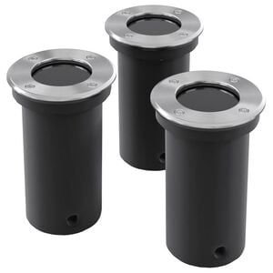 vidaXL Outdoor Ground Lights 3 pcs Round