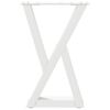 vidaXL Coffee Table Legs 2 pcs White 28x(42-43.3) cm Steel