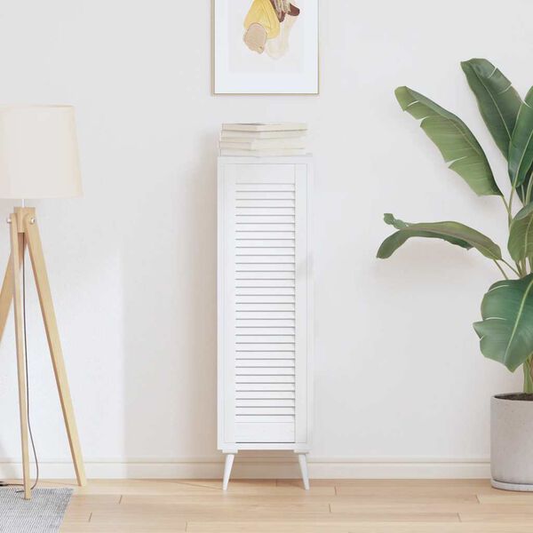 vidaXL Cabinet Door Louvred Design White 99x29.5 cm