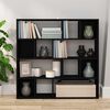 vidaXL Book Cabinet/Room Divider Black 105x24x102 cm