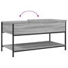 vidaXL Coffee Table Grey Sonoma 100x50x50 cm Engineered Wood and Metal