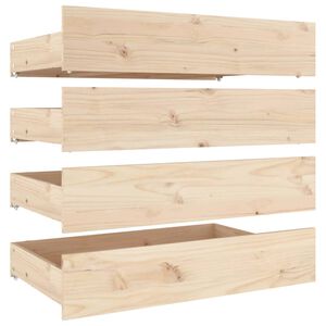 vidaXL Bed Drawer | Natural wood | Solid pine wood | Medium | Bed Drawer