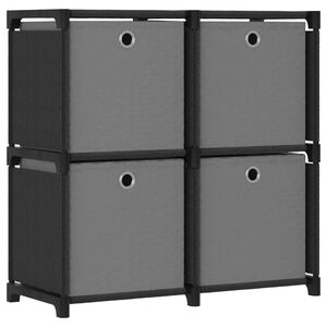 vidaXL Display Shelf | Black and Grey | 100% polyester, steel | Medium